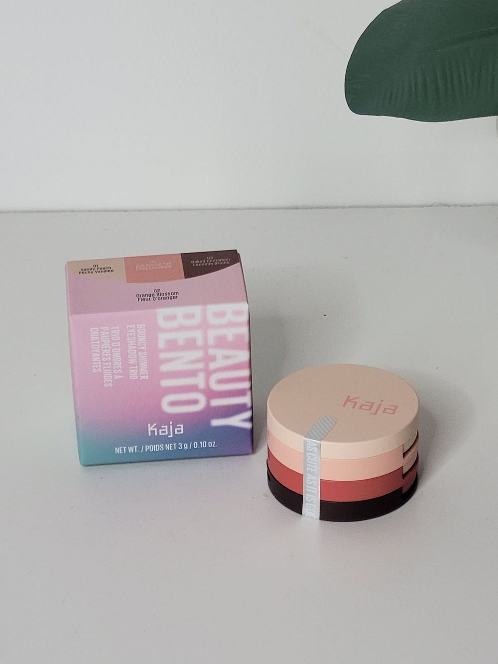 Kaja Beauty Bento Bouncy Shimmer Eyeshadow Trio - ORANGE BLOSSOM